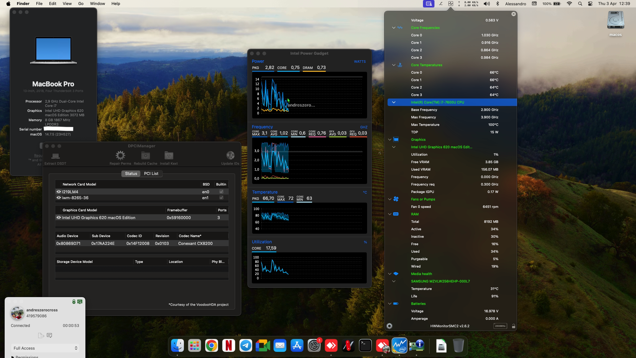 Success Hackintosh macOS Sonoma 14.7.5 Build 23H527 in Lenovo Thinkpad X1 Yoga 2nd Gen